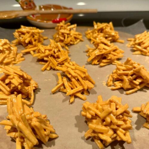 beaver dam treats spread out on wax paper