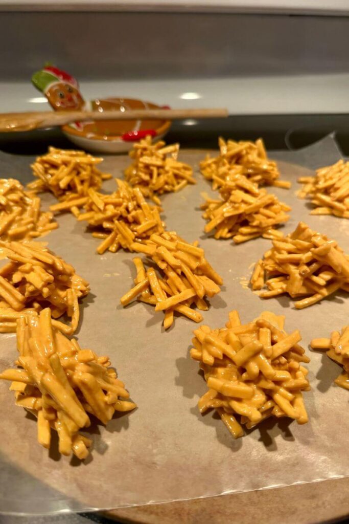 beaver dam treats spread out on wax paper