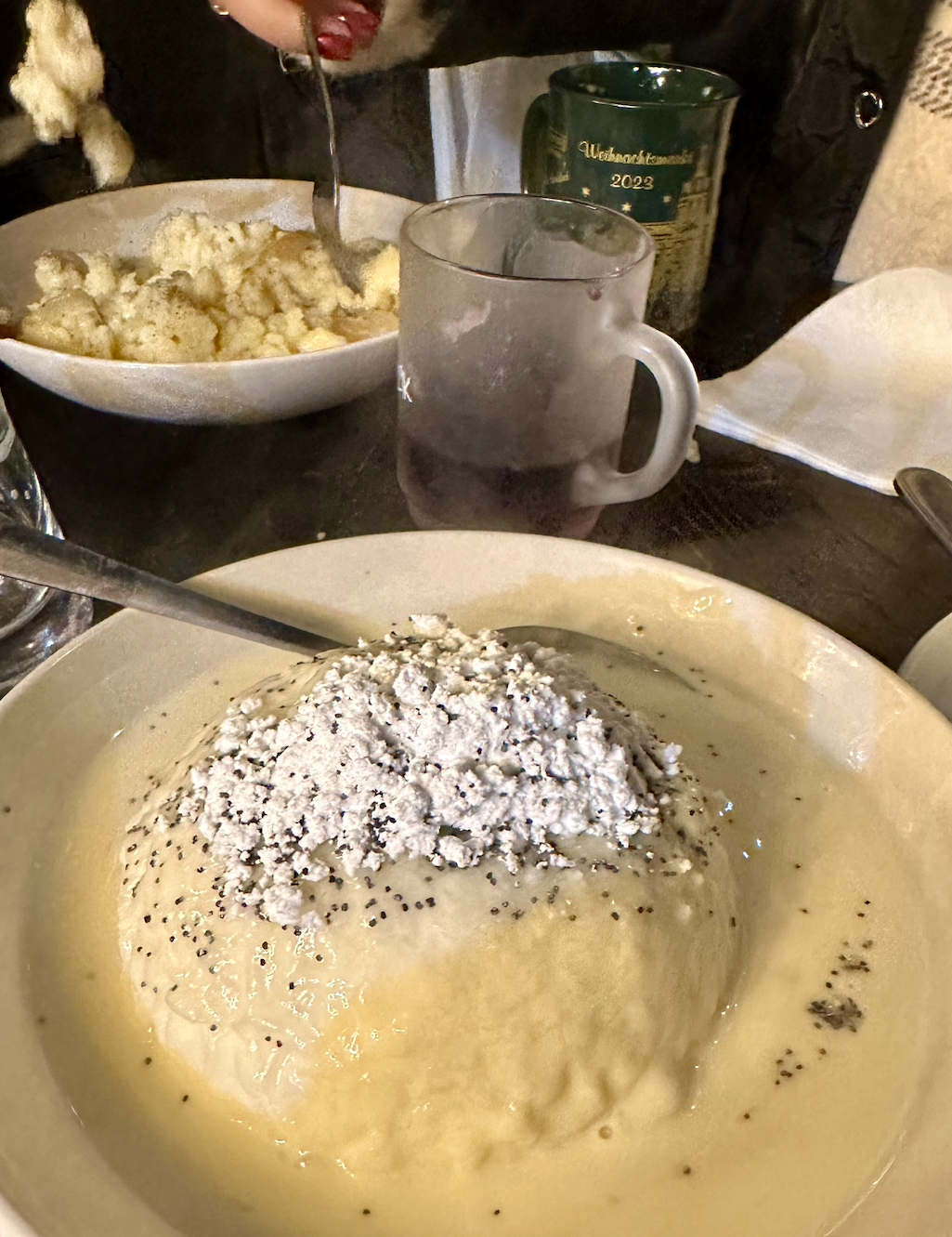 Berlin Germknödel German Christmas market dessert