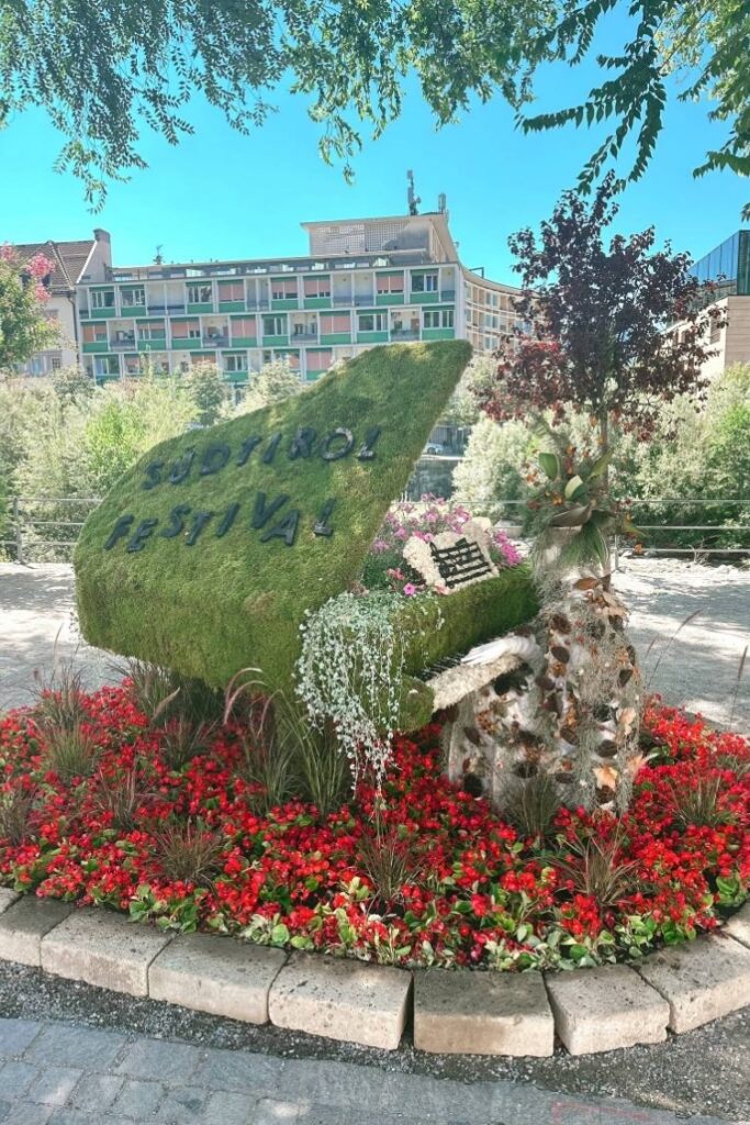 Piano in town square of Merano