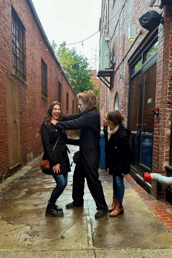 Ava and Camille with Michael Myers
