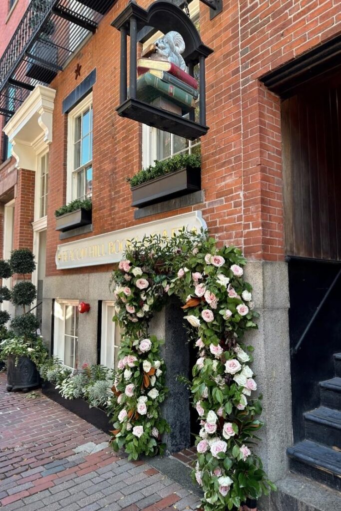 Outside Beacon Hill bookstore