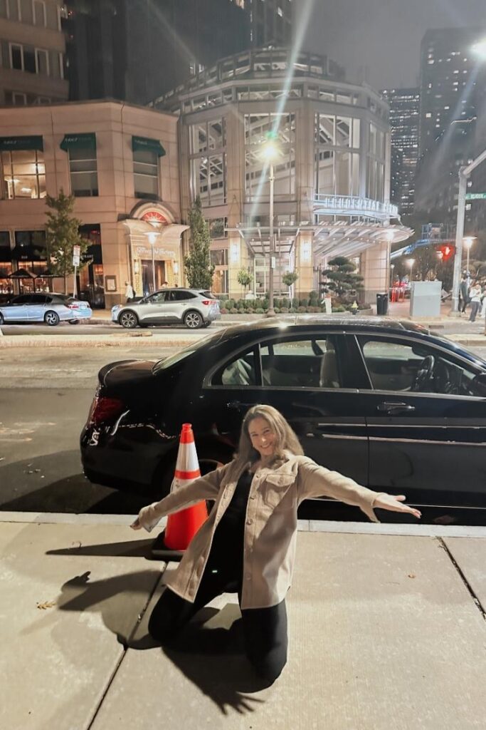 Camille being silly in Boston