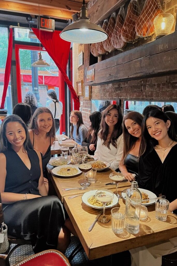 girls dinner in West Village NYC