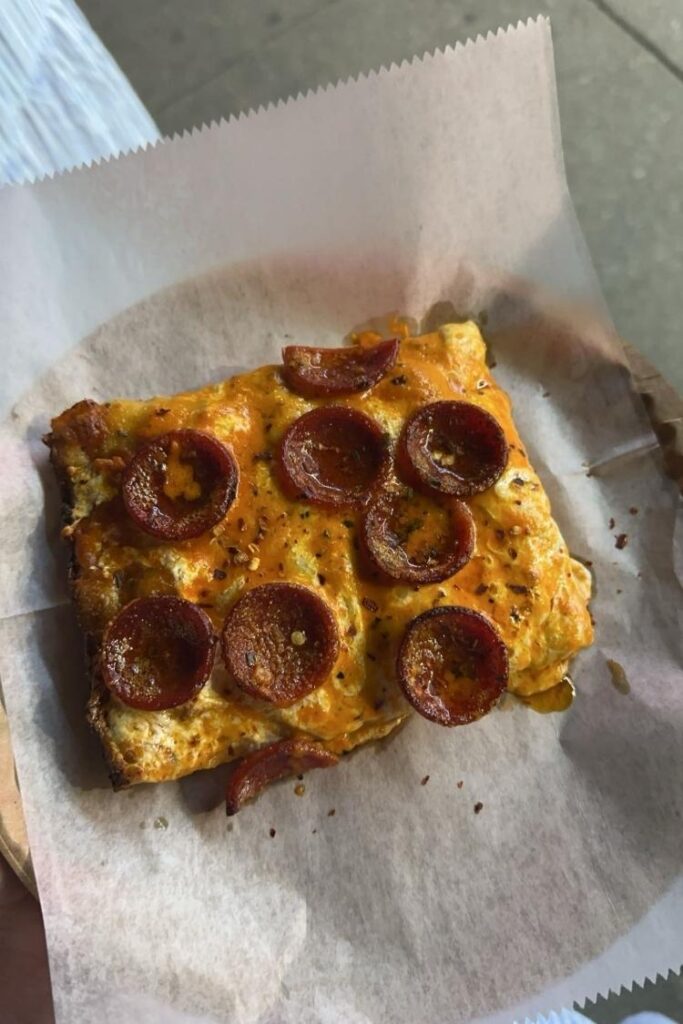 pizza slice from NY pizza