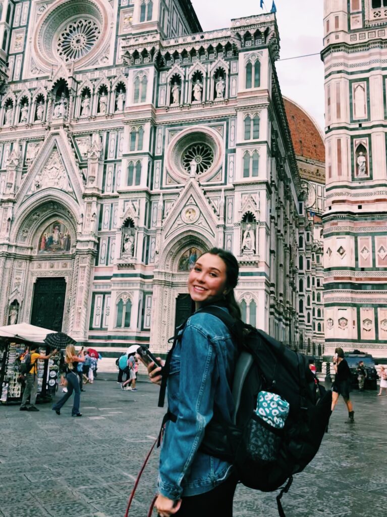 Ava at the Duomo Florence Italy 