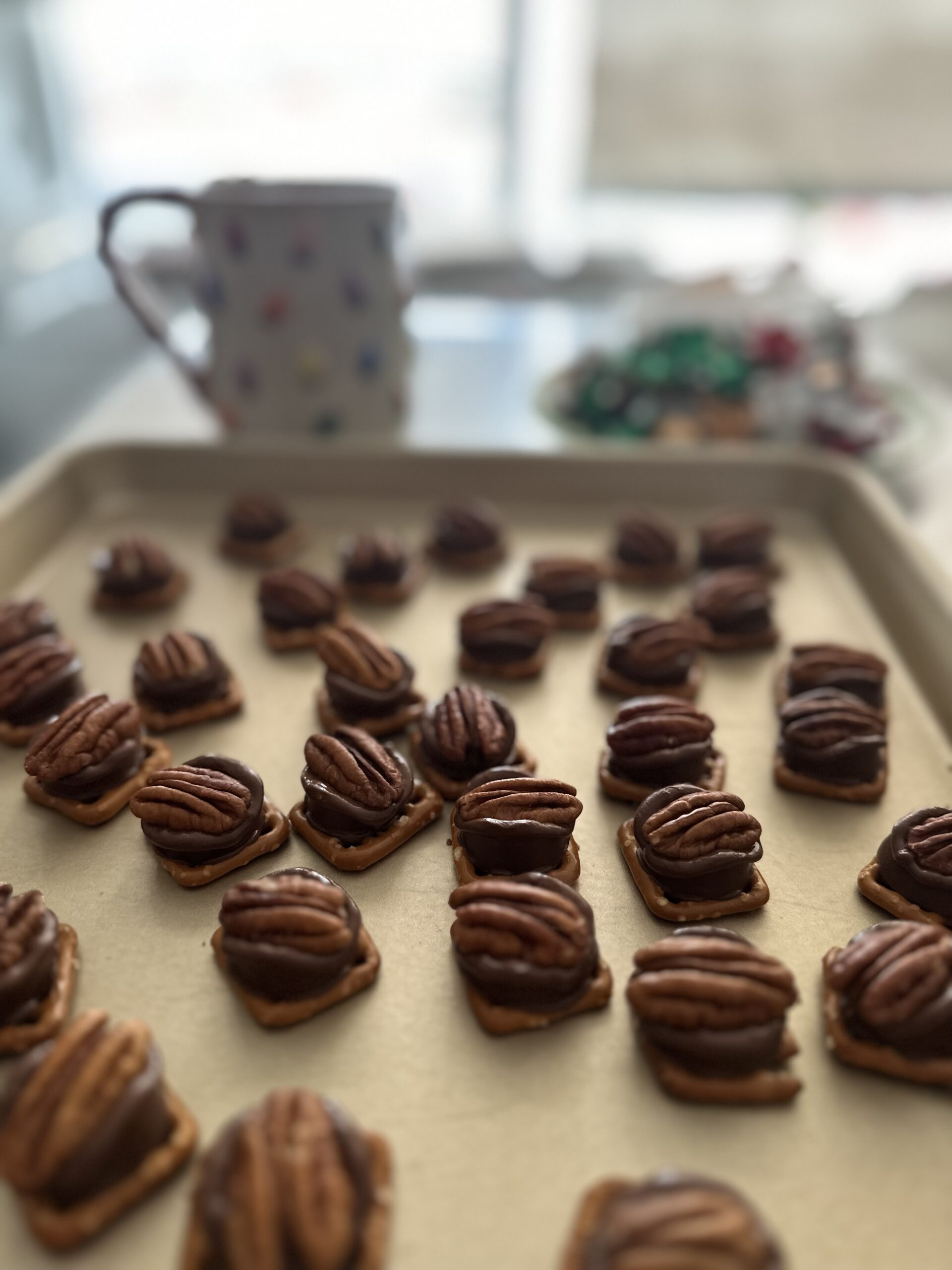 Holiday Rolo Pecan Pretzel Turtles