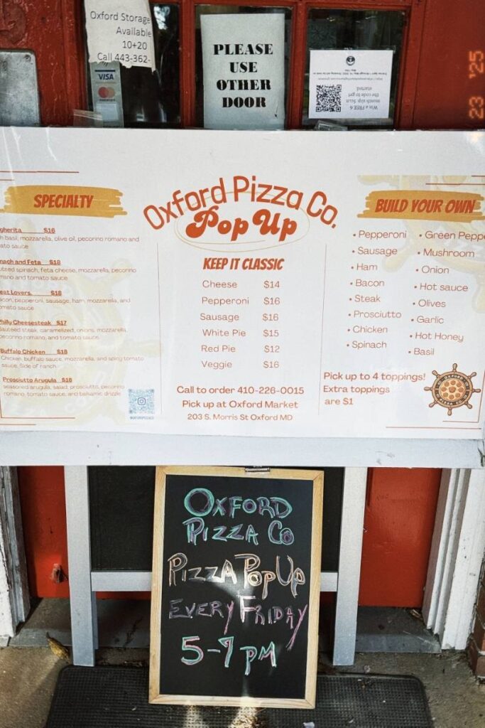 Oxford market & Deli Pizza Menu