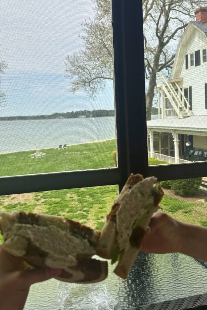 lunch on the porch at Sandaway Suites & Beach