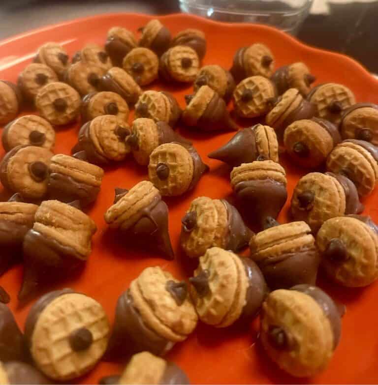 Chocolate-dipped cookies with chocolate chips, ideal for sweet cravings and party favors.